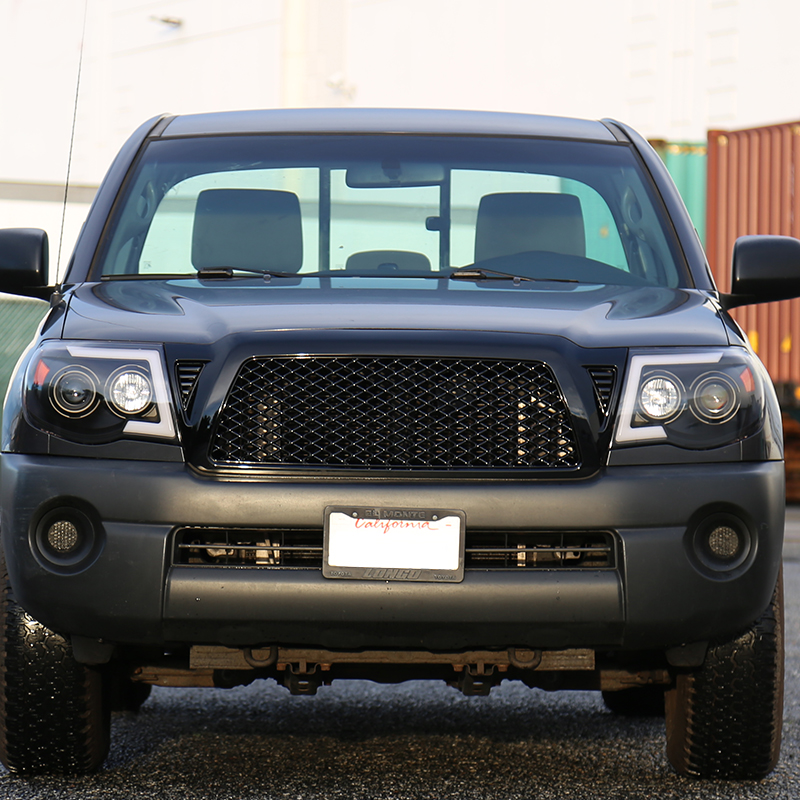 FRONT MESH GRILLE- GLOSSY BLACK, Tacoma 05-11