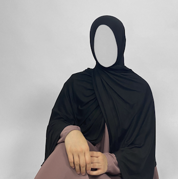 –TÄCKA– | Svart Hijab Sjal Jersey