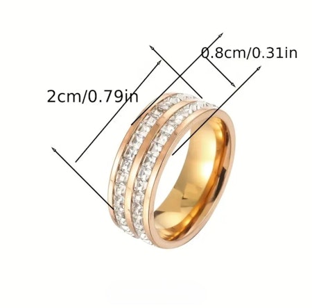 Ring stapel strass