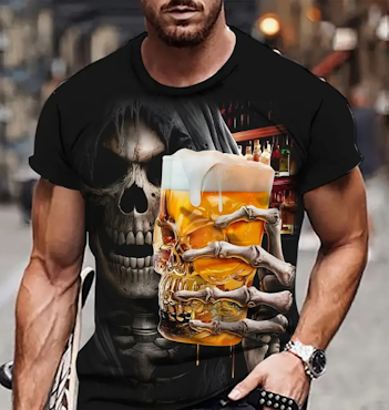 T-shirt öldrickande devil