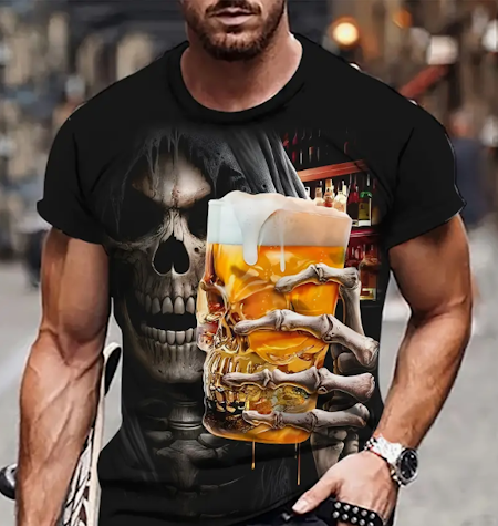 T-shirt öldrickande devil