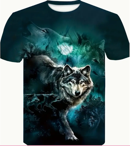 T-shirt varg grön