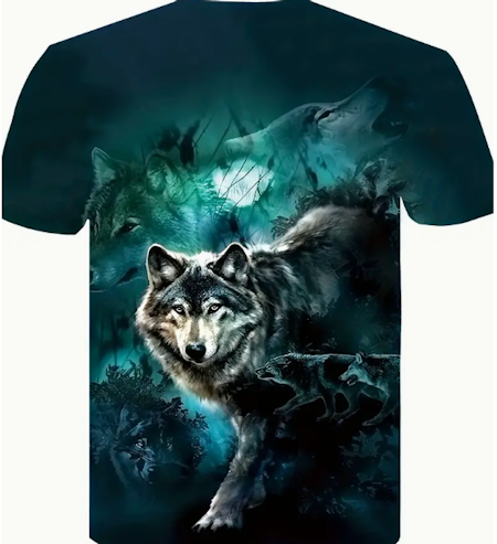 T-shirt varg grön
