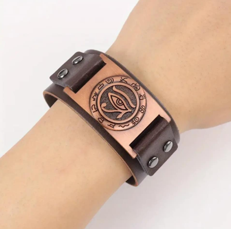 Armband vintage nordisk viking Horus öga