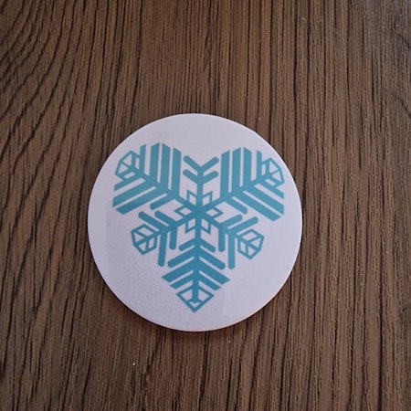 Kylskåpsmagnet Östersundshjärtat ljublå