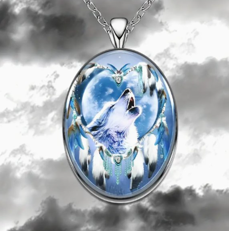 Halsband varg, zinklegering