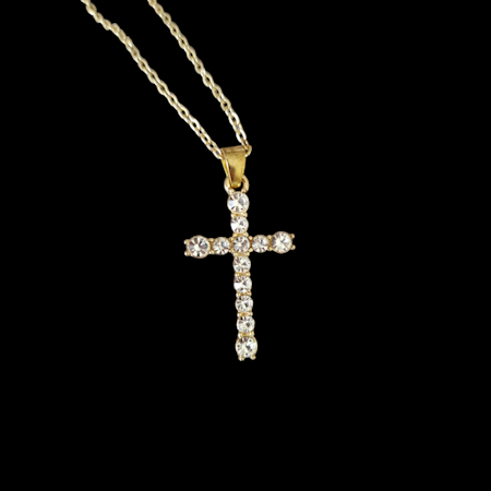 Halsband litet strass kors