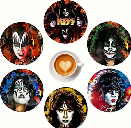 Glasunderlägg Kiss