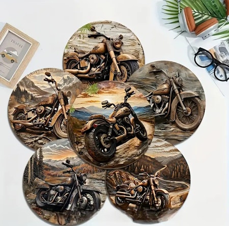Glasunderlägg motocyklar