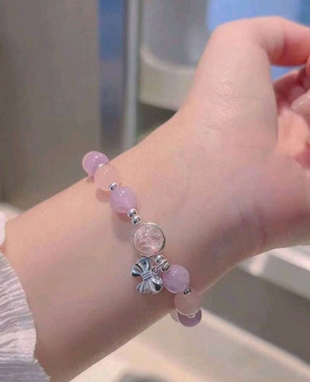 Armband fjäril lila