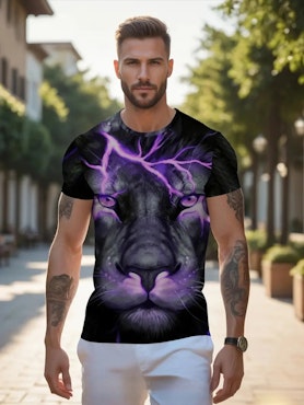 T-shirt tiger/blixtar