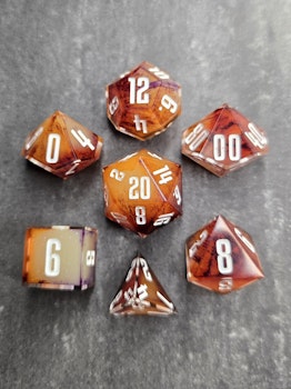 Sunset Streaks - 7pc dice set