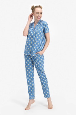 The pajama with shirt and long trousers