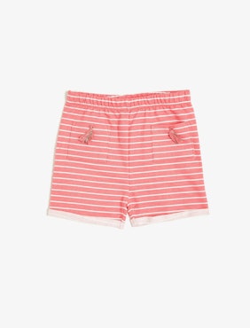 Striped Shorts - Coral