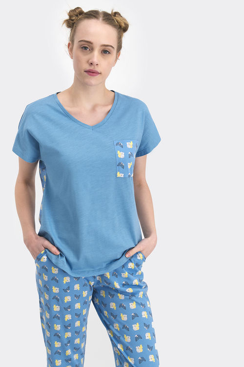 Pyjamas med topp och byxa