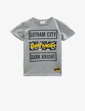 Batman T-shirt Crew Neck Short Sleeve - Grey
