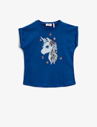 Unicorn T-shirt med paljetter