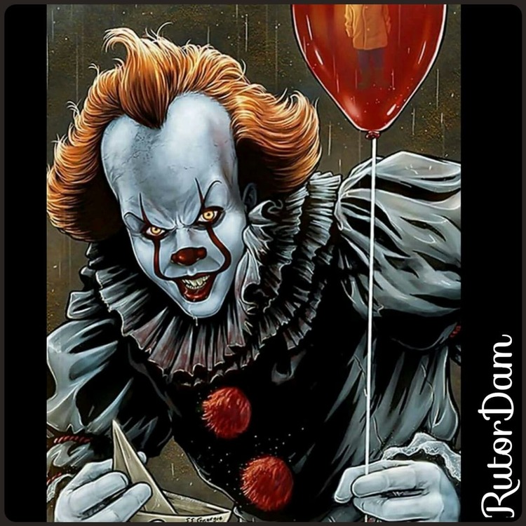 Clownen Pennywise ("It"), 40x50 cm