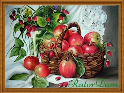 Korg Med Äpplen, 50x40 cm
