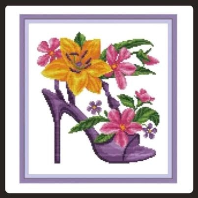 Korsstygn, Fashion Heels Purple