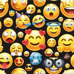 Inspiration Emoji / Smiley svart
