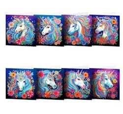 Kort Enhörningar 8-pack