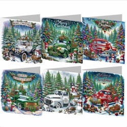 Julkort 6-pack, Bilar
