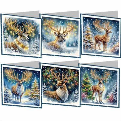 Julkort 6-pack, Renar