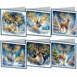Julkort 6-pack, Renar