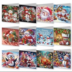 Julkort 12-pack, Mix 2024 A