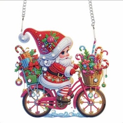 Vägghänge / vindspel / fönsterspel, Nisse på cykel