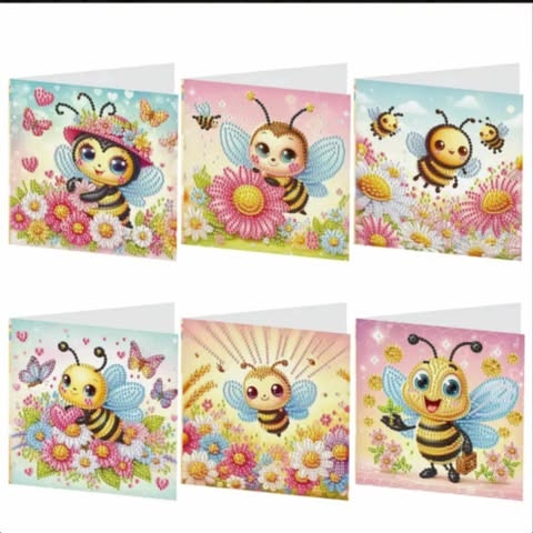 Kort, Söta Bi 6-pack