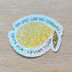 Klistermärke om livet ger dig citroner liten prickar holo