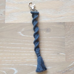 Makraményckelring spiral Charcoal