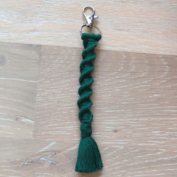 Makraményckelring spiral Pine green