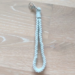 Makraményckelband Milky green
