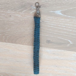 Makraményckelband Peacock blue