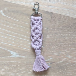 Makraményckelring fläta Dusty pink
