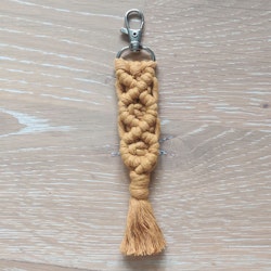 Makraményckelring fläta Mustard