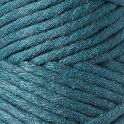 Makraményckelring fläta Peacock blue