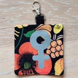 Reflex kvinnosymbol på orange blommigt nr.3
