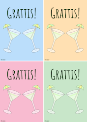 Digitalt grattiskort med paraplydrink