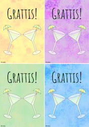Digitalt grattiskort med paraplydrink