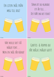 Digitalt grattiskort med ölglas och citat