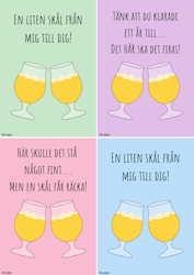 Digitalt grattiskort med ölglas på fot och citat