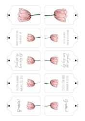 Digitalta grattisetiketter med blommor