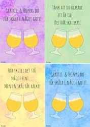 Digitalt grattiskort med ölglas på fot och citat