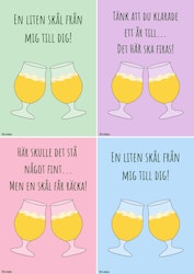 Digitalt grattiskort med ölglas på fot och citat