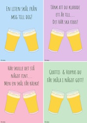 Digitalt grattiskort med ölglas och citat
