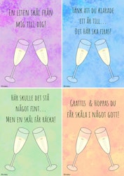 Digitalt grattiskort med champagne och citat